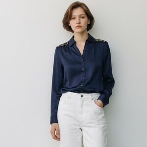 Outback Red extra small ladies vintage navy with gold embellishment on shoulder